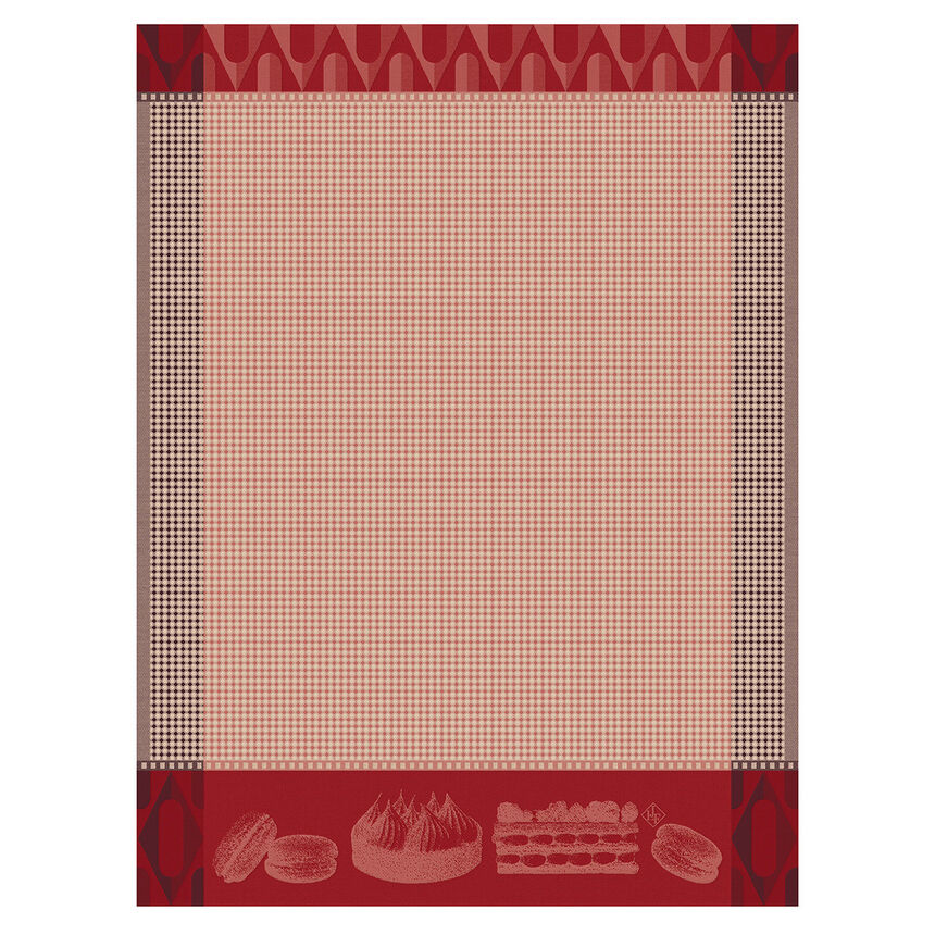 Hand towel P&acirc;tisseries Fran&ccedil;aises Pink 60x80 100% cotton, , hi-res image number 0