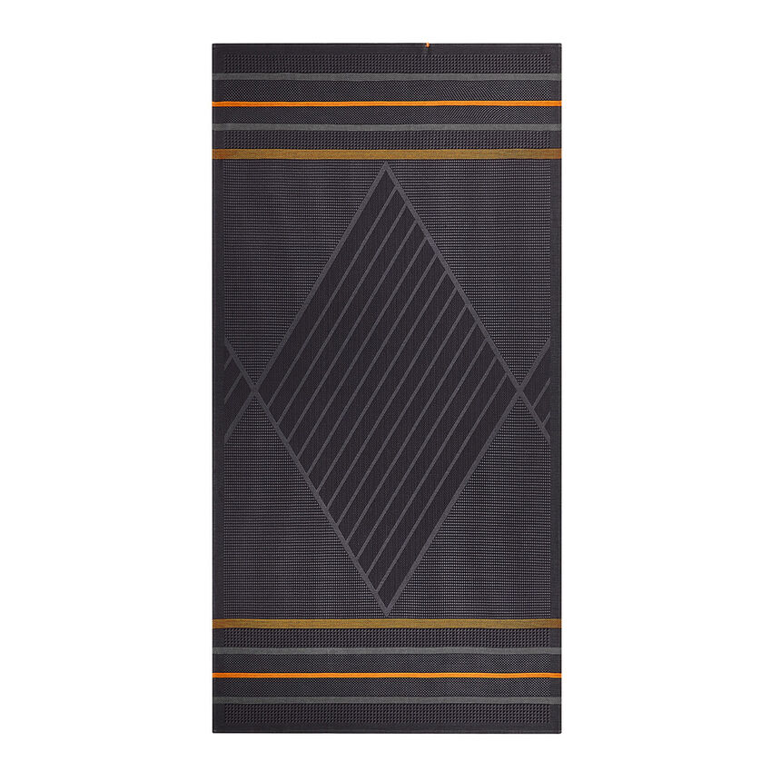 Beach towel Sand Club Voile Dark Grey 100x200 100% cotton, , hi-res image number 1