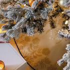 Christmas tree mat Féerie Yellow Ø110 100% cotton, , hi-res image number 0