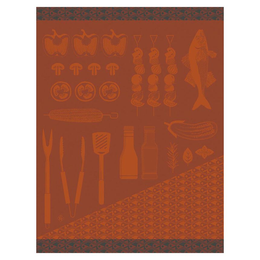 Tea towel Braise Red 60x80 100% cotton, , hi-res image number 0