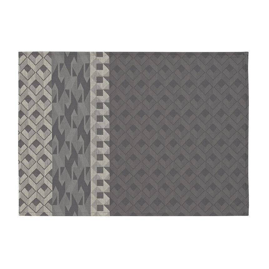 Coated placemat Caract&egrave;re Enduit Grey 50x36 100% cotton, , hi-res image number 2