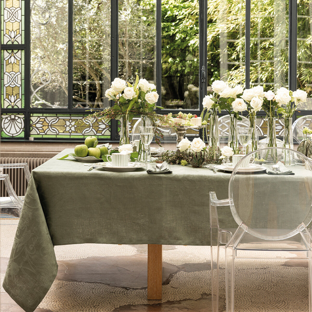 新品 LE JACQUARD FRANÇAIS テーブルクロス約119×122 新品 LE JACQUARD FRANÇAIS テーブルクロス約119×122 Le Jacquard