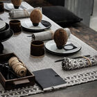 Napkin Empreintes Rayures Black 50x50 100% cotton, , hi-res image number 0