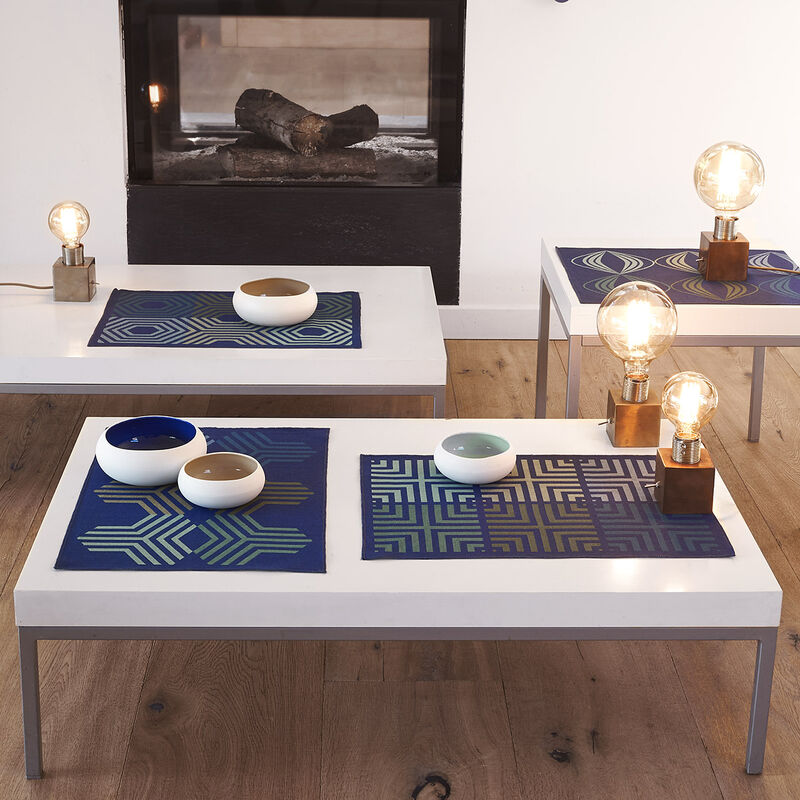 Placemat Kaléidoscope Fusion blue 50x36 100% cotton, , hi-res image number 0