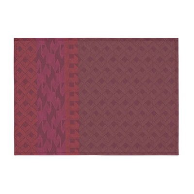 Coated placemat Caractère Enduit Red 50x36 100% cotton,  Coated placemat Caractère Enduit Red 50x36 100% cotton