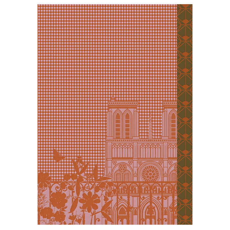 Hand towel Fenêtre sur Paris Nasturtium 54x38 100% cotton, , hi-res image number 0