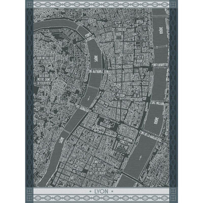 Tea towel A vol d'oiseau Lyon Cotton