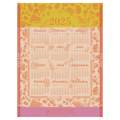 Tea towel Calendrier 2025 Cotton,  Tea towel Calendrier 2025 Cotton