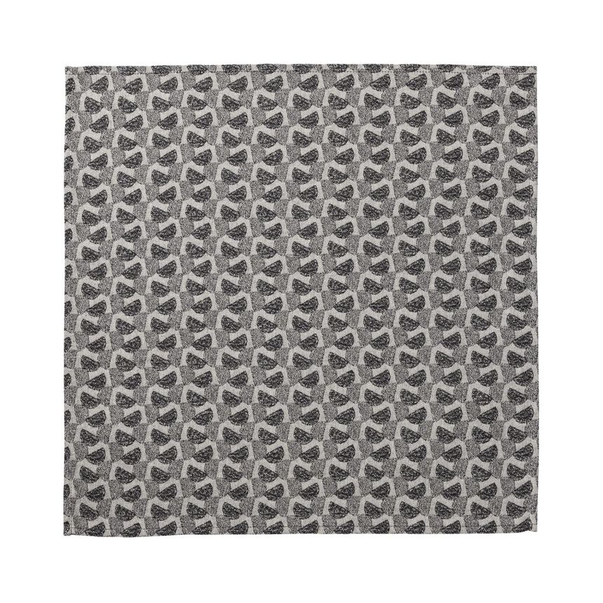 Napkin Empreintes Pois Black 50x50 100% cotton, , hi-res image number 1