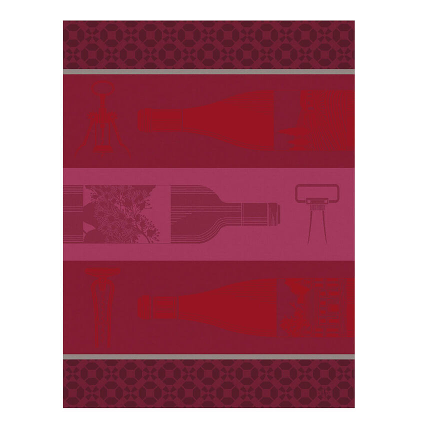 Tea towel Vin en Bouteille Red 60x80 100% cotton, , hi-res image number 1