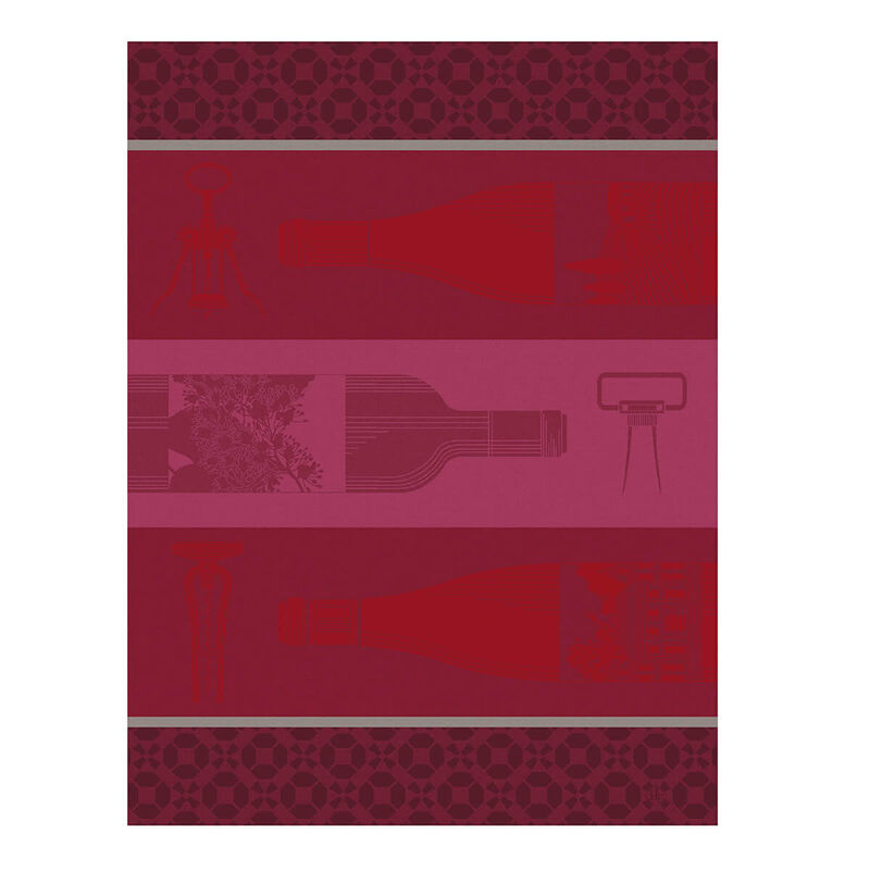 Tea towel Vin en Bouteille Red 60x80 100% cotton, , hi-res image number 1