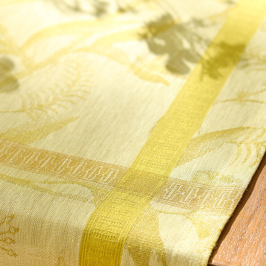 Runner &Agrave; l'orangerie Yellow 50x150 100% linen, , hi-res image number 4