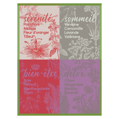 Tea towel Sérénités Cotton,  Tea towel Sérénités Cotton