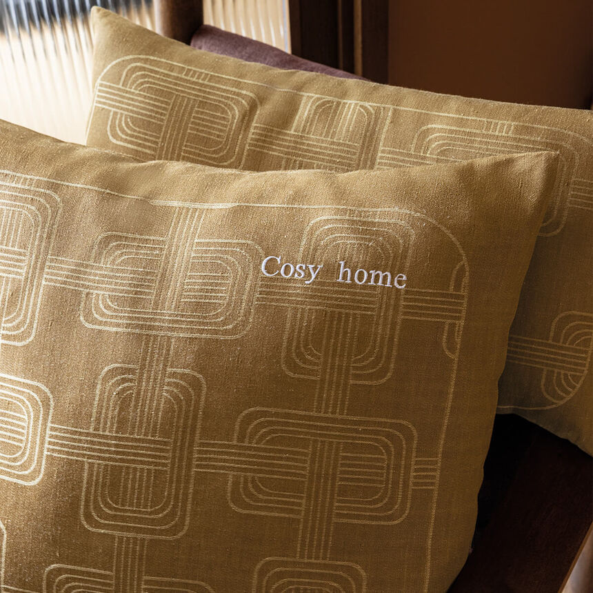Cushion cover H&ocirc;tel particulier Brown 50x50 100% linen, , hi-res image number 5