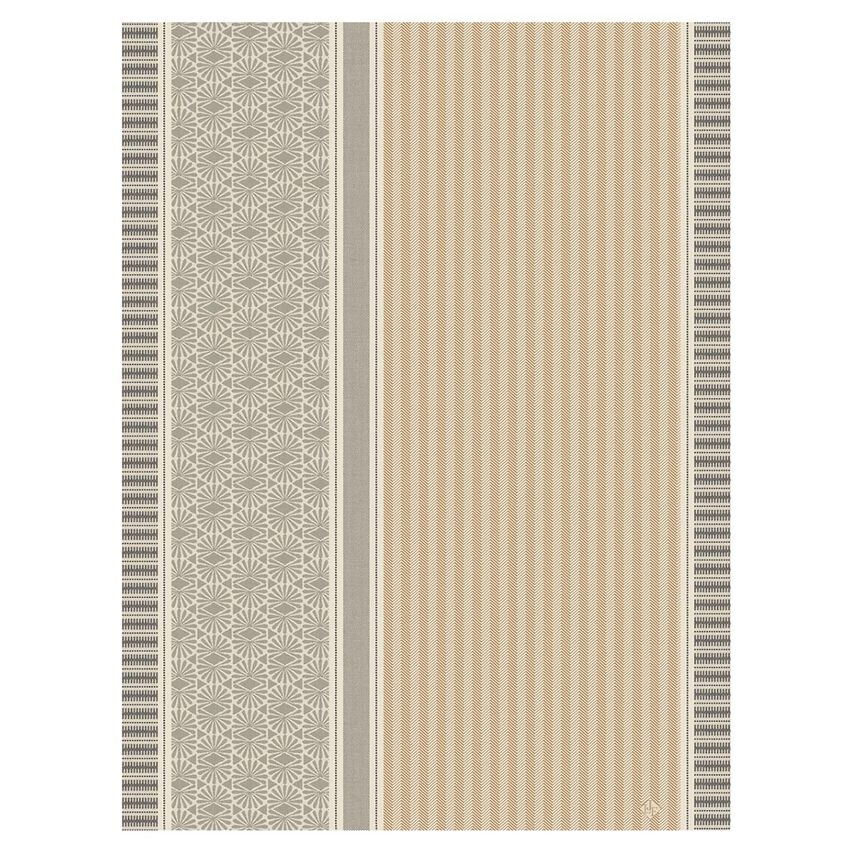 Tea towel Dune Rayures Beige 60x80 100% cotton, , hi-res