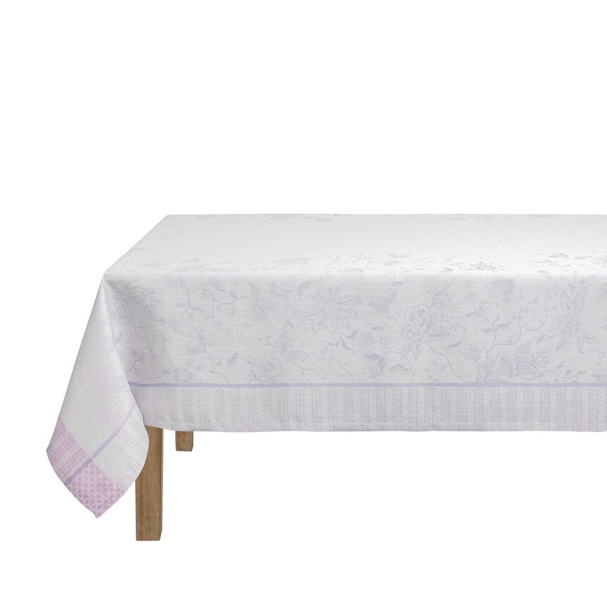 Tablecloth &Eacute;t&eacute; Indien Purple 120x120 100% linen, , hi-res image number 1