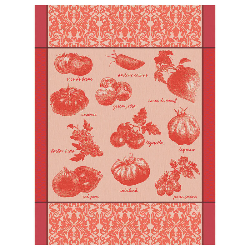 Tea towel Tomates Red 60x80 100% cotton, , hi-res image number 1