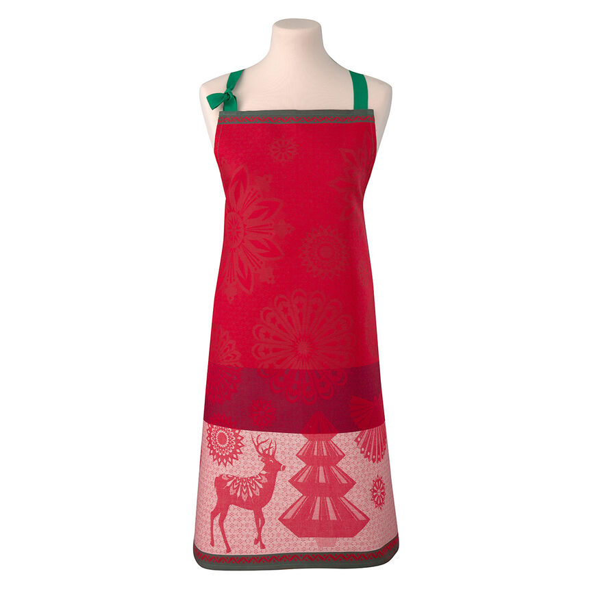 Apron Lumi&egrave;res d'&eacute;toiles  Red 80x96 100% cotton, , hi-res image number 2