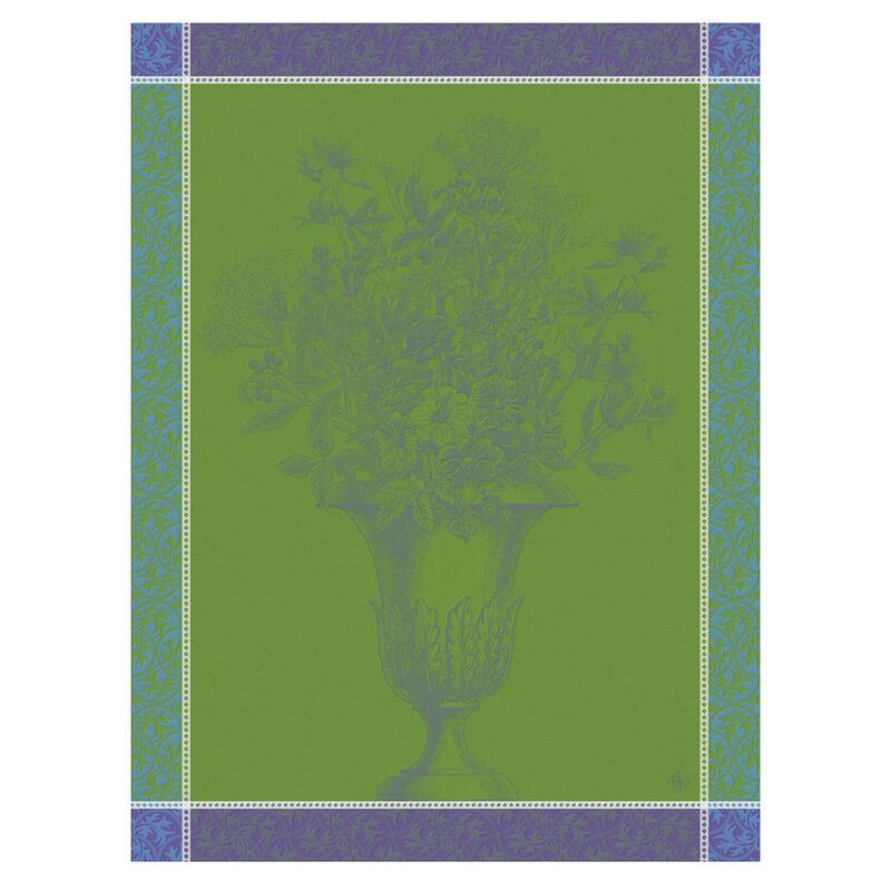 Tea towel Floraison Uni Blue 60x80 100% cotton, , hi-res image number 1