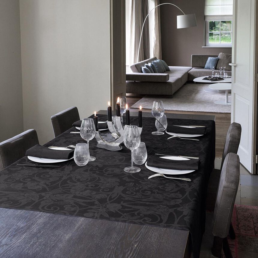 Tablecloth Tivoli Onyx 175x175 100% linen, , hi-res image number 0