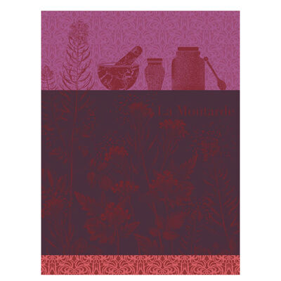 Tea towel Moutarde en fleurs Cotton