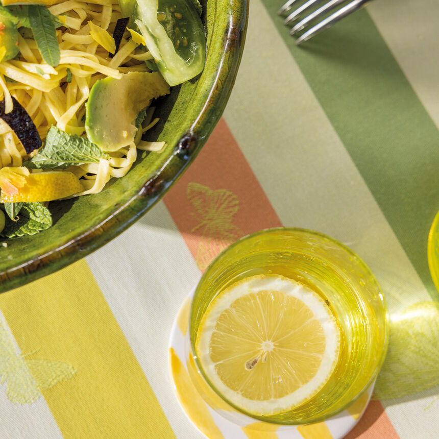 Runner Bal des papillons Yellow 50x150 100% cotton, , hi-res image number 1