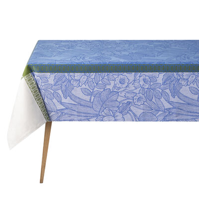 Tablecloth Escapade Tropicale Blue &Oslash;175 100% linen