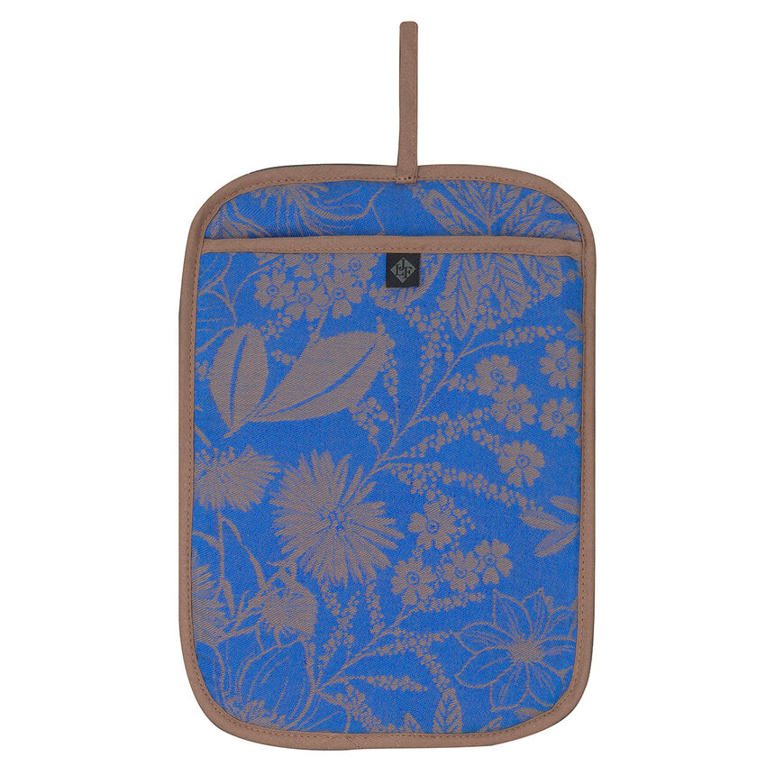 Pot mitt Cottage Blue 27x20 100% cotton, , hi-res image number 0