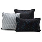 Cushion cover Empreintes Lagoon 50x50 82% cotton / 18% viscose, , hi-res image number 1