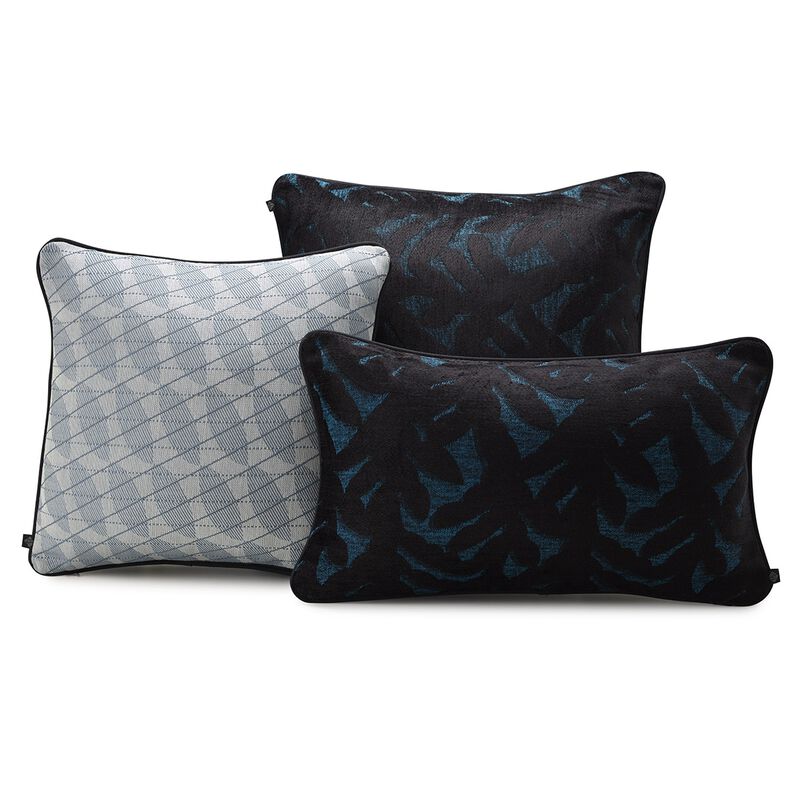 Cushion cover Empreintes Lagoon 40x40 82% cotton / 18% viscose, , hi-res image number 2