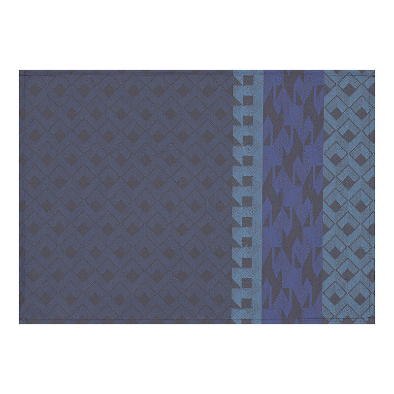 Coated placemat Caractère Enduit Blue 50x36 100% cotton, , hi-res image number 0
