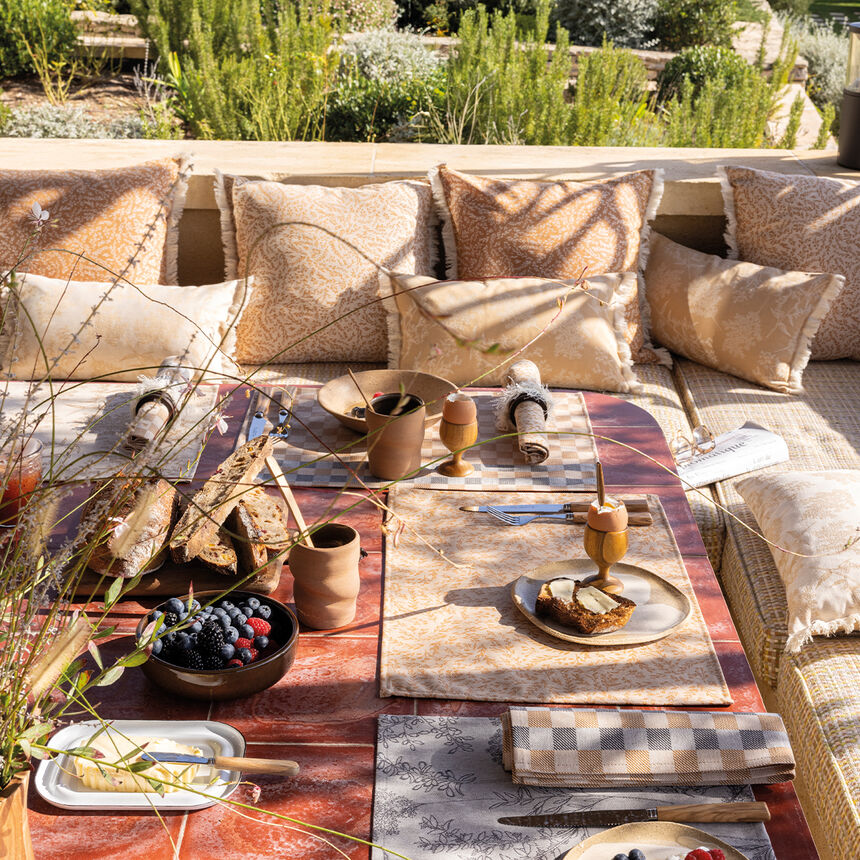 Cushion cover Champ&ecirc;tre Beige 50x50 100% cotton, , hi-res image number 3