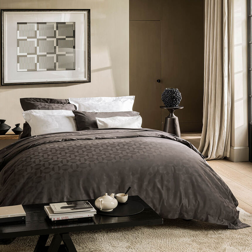 Duvet cover Palacio Dark grey 135X200 100% cotton, , hi-res image number 3