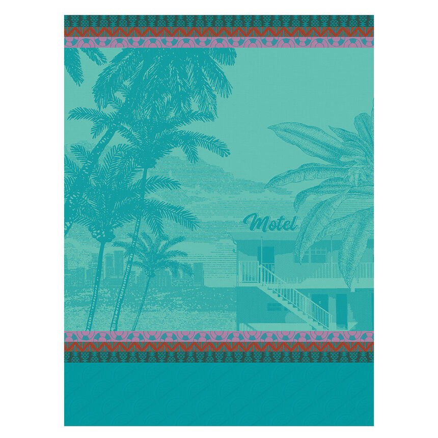 Tea towel Voyage en Californie Swimming Pool 60x80 100% cotton, , hi-res image number 0