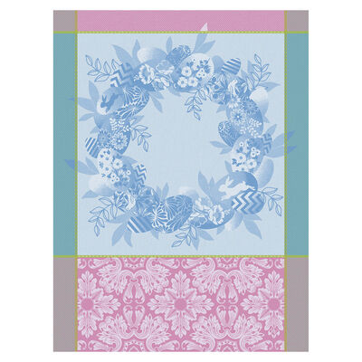Tea towel Couronne de Pâques Cotton,  Tea towel Couronne de Pâques Cotton