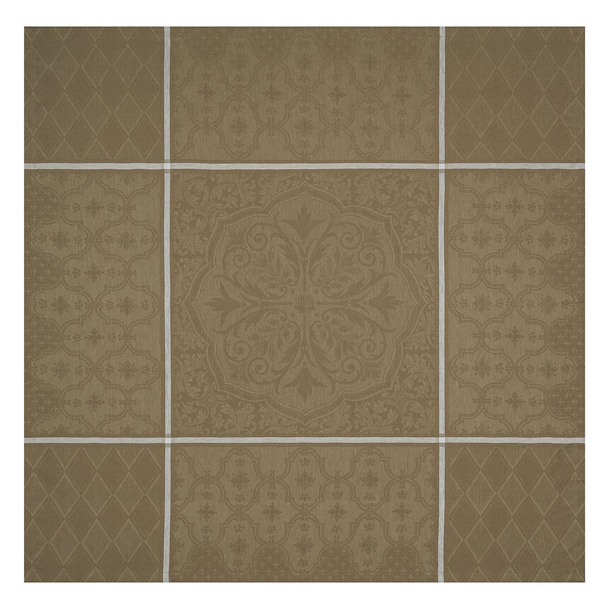 Tablecloth Armoiries Brown 175x320 100% linen, , hi-res image number 2