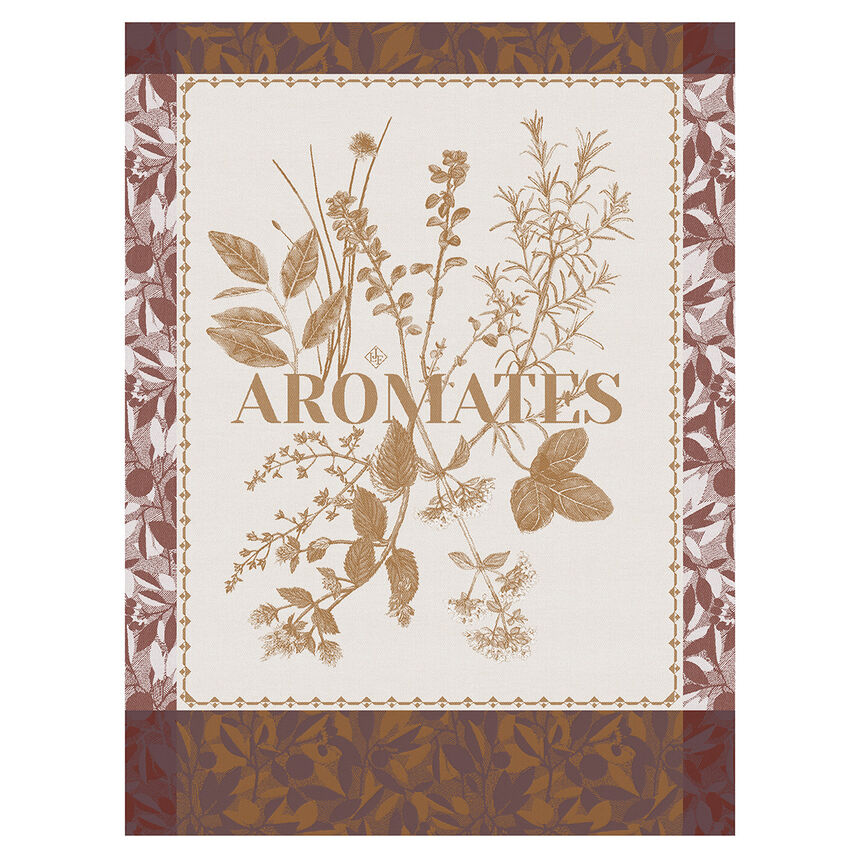 Tea towel &Eacute;pices & Aromates Beige 60x80 100% cotton, , hi-res image number 0