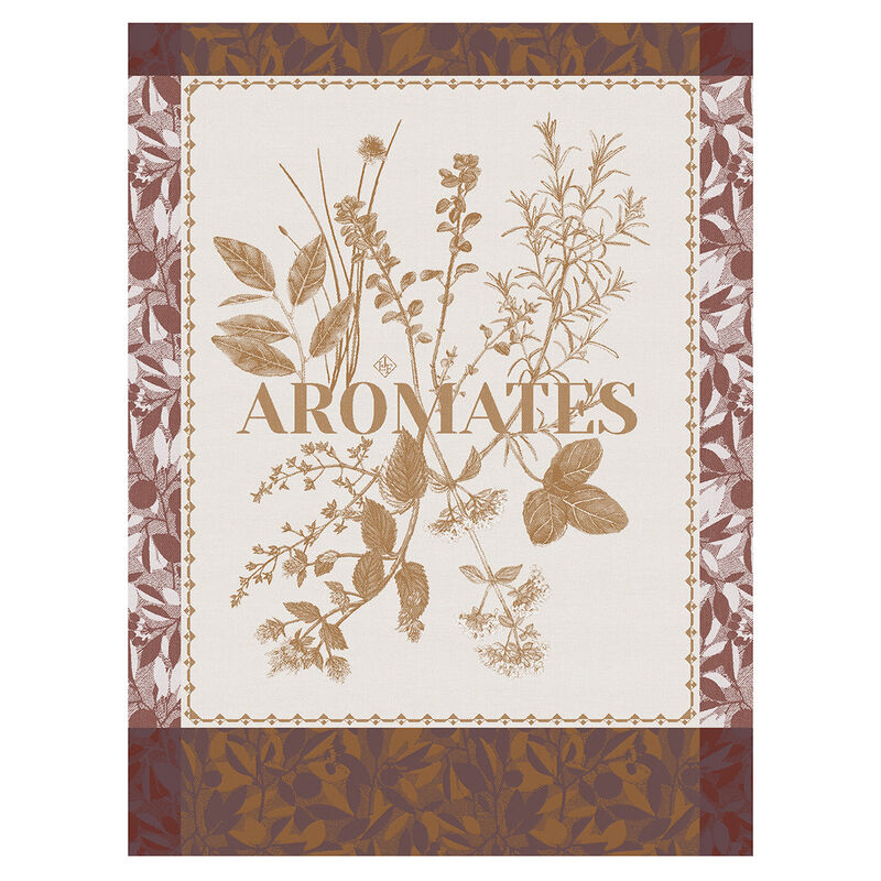 Tea towel Épices & Aromates Beige 60x80 100% cotton, , hi-res image number 0