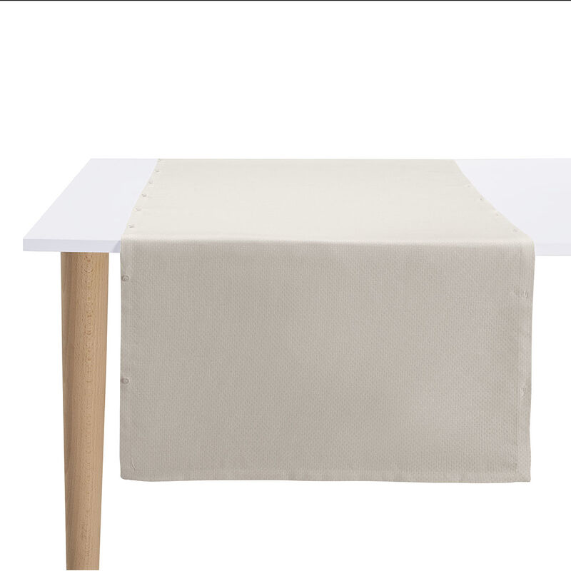Runner Portofino Pluriel Beige 55x175 100% linen, , hi-res image number 0