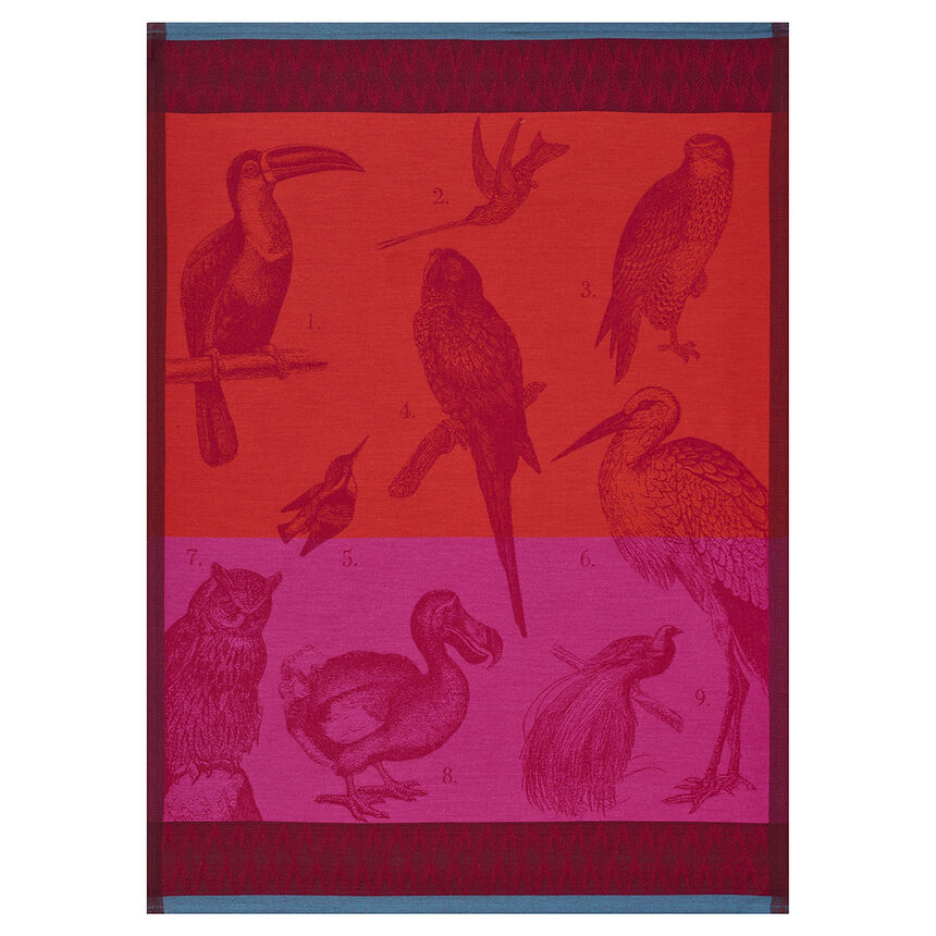 Tea towel Planche animali&egrave;re Voli&egrave;re Bengal 60x80 100% cotton, , hi-res image number 0