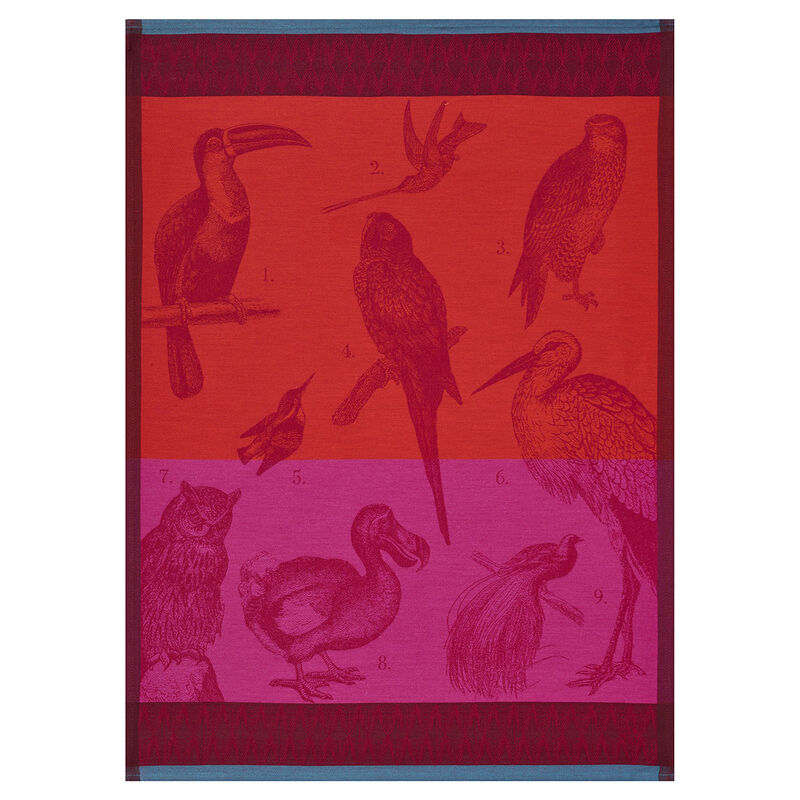Tea towel Planche animalière Volière Bengal 60x80 100% cotton, , hi-res image number 0