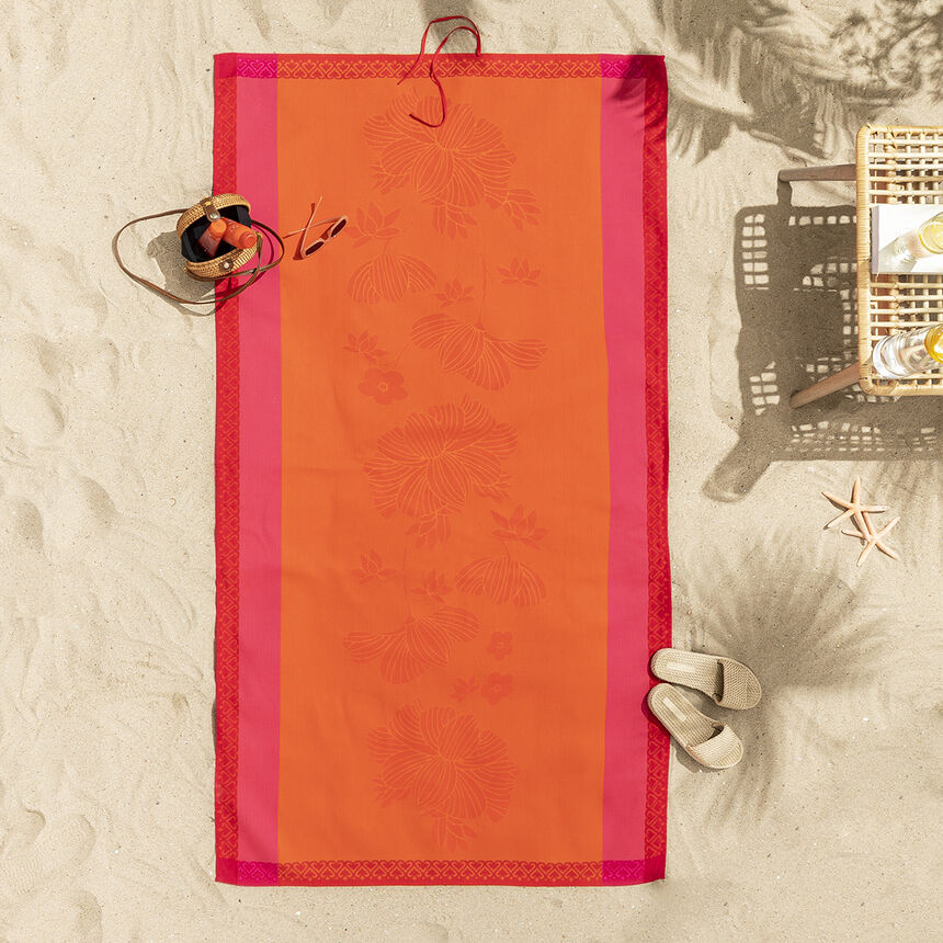 Beach towel Mono&iuml; Red 100x200 100% cotton, , hi-res image number 2