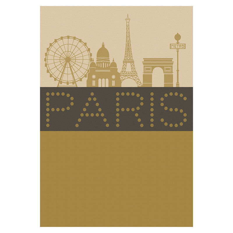 Tea towel Paris Lumi&egrave;re Brown 70x50 100% cotton, , hi-res image number 0