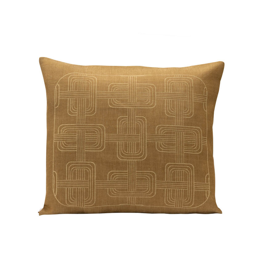 Cushion cover H&ocirc;tel particulier Brown 50x50 100% linen, , hi-res image number 1