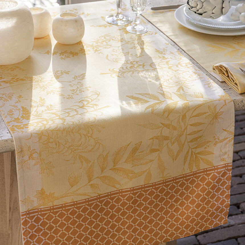 Runner Jardin d'Eden Yellow 50x150 100% cotton, , hi-res image number 2