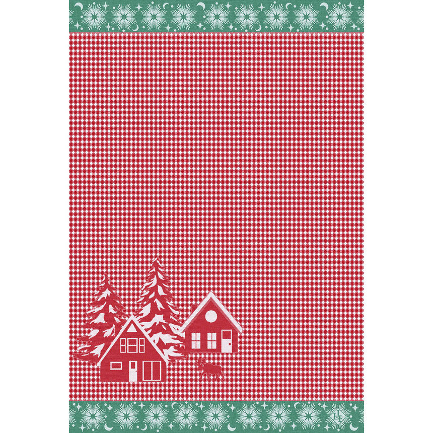 Hand towel Sous les &eacute;toiles Red 54x38 100% cotton, , hi-res image number 1