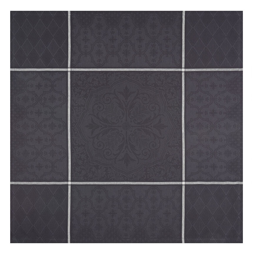Tablecloth Armoiries Black 175x175 100% linen, , hi-res image number 1