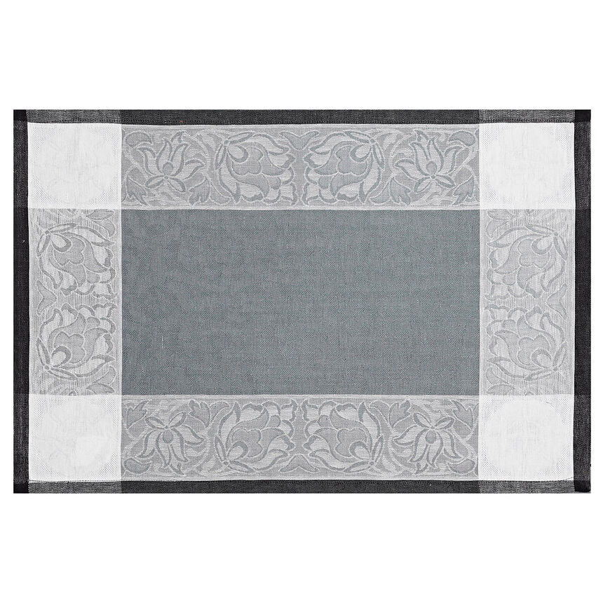 Placemat Ottomane Slate 54x38 100% linen, , hi-res image number 0