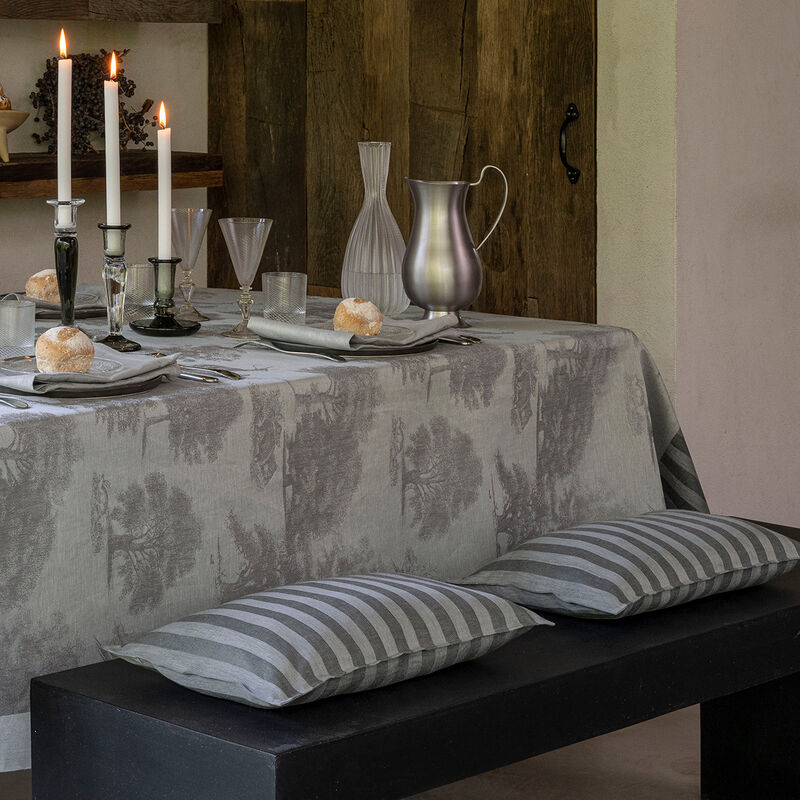 Cushion cover Souveraine Silver 50x50 100% linen, , hi-res image number 0