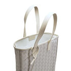 Hand-carried bag Picto Beige  100% cotton, acrylic coating. Garnish: Cattle leather, , hi-res image number 3